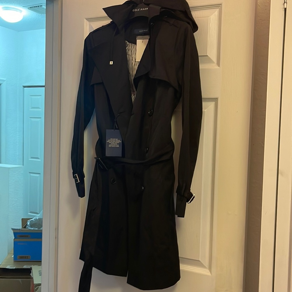 Cole Haan jacket, removable hoodie size small. New